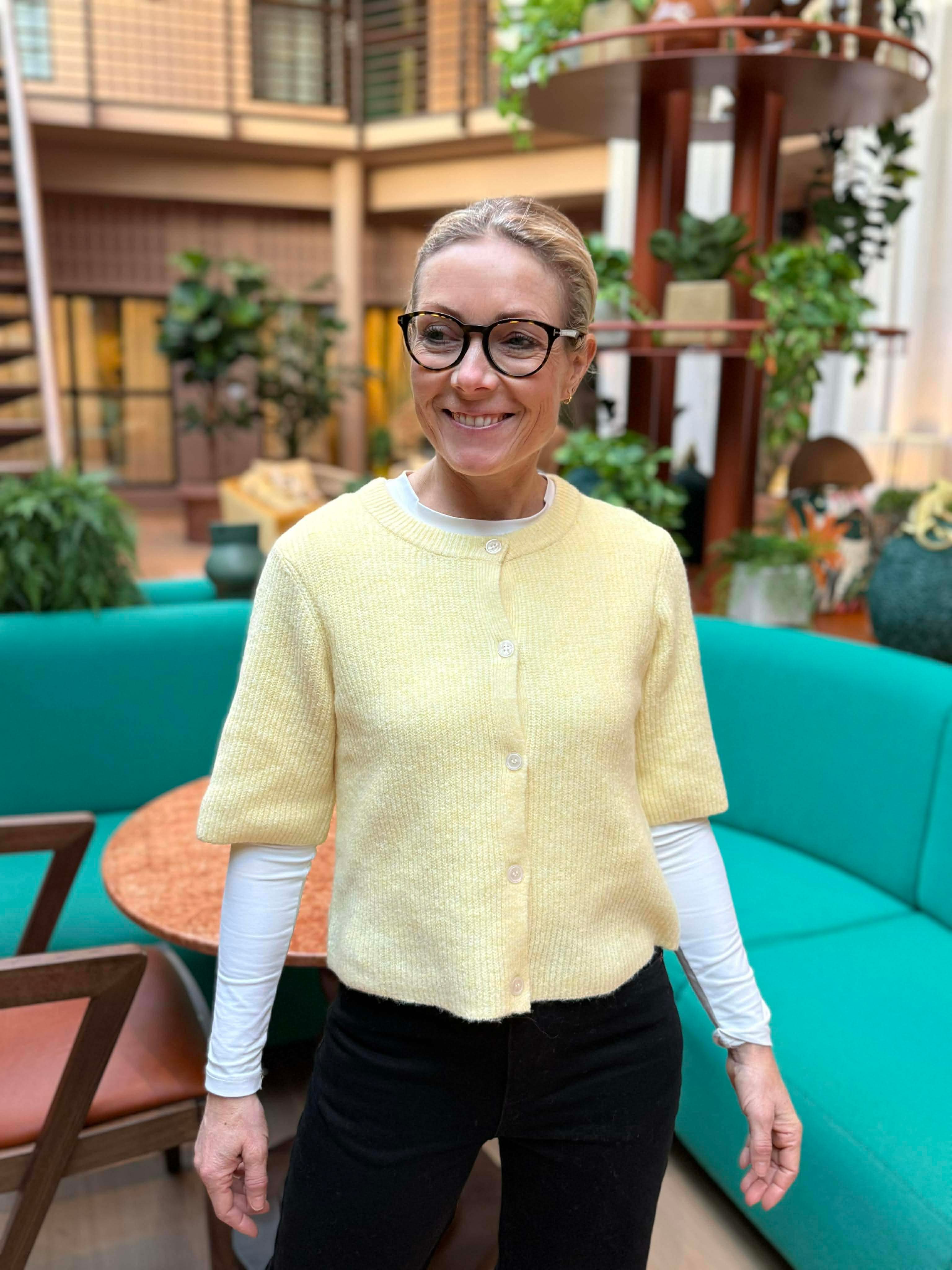 PCSILLY Knit Cardigan - Pale Banana